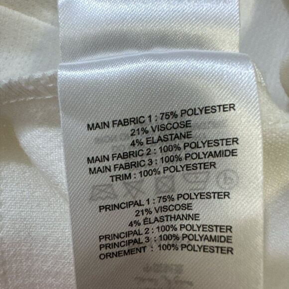 Self-Portrait Floral Frill Mini Dress White Sz 8 Romantic Feminine - Picture 13 of 15